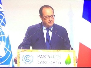 French President Francois Hollande at Leaders Event 