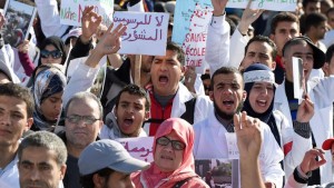 MOROCCO-EDUCATION-POLICE-DEMO